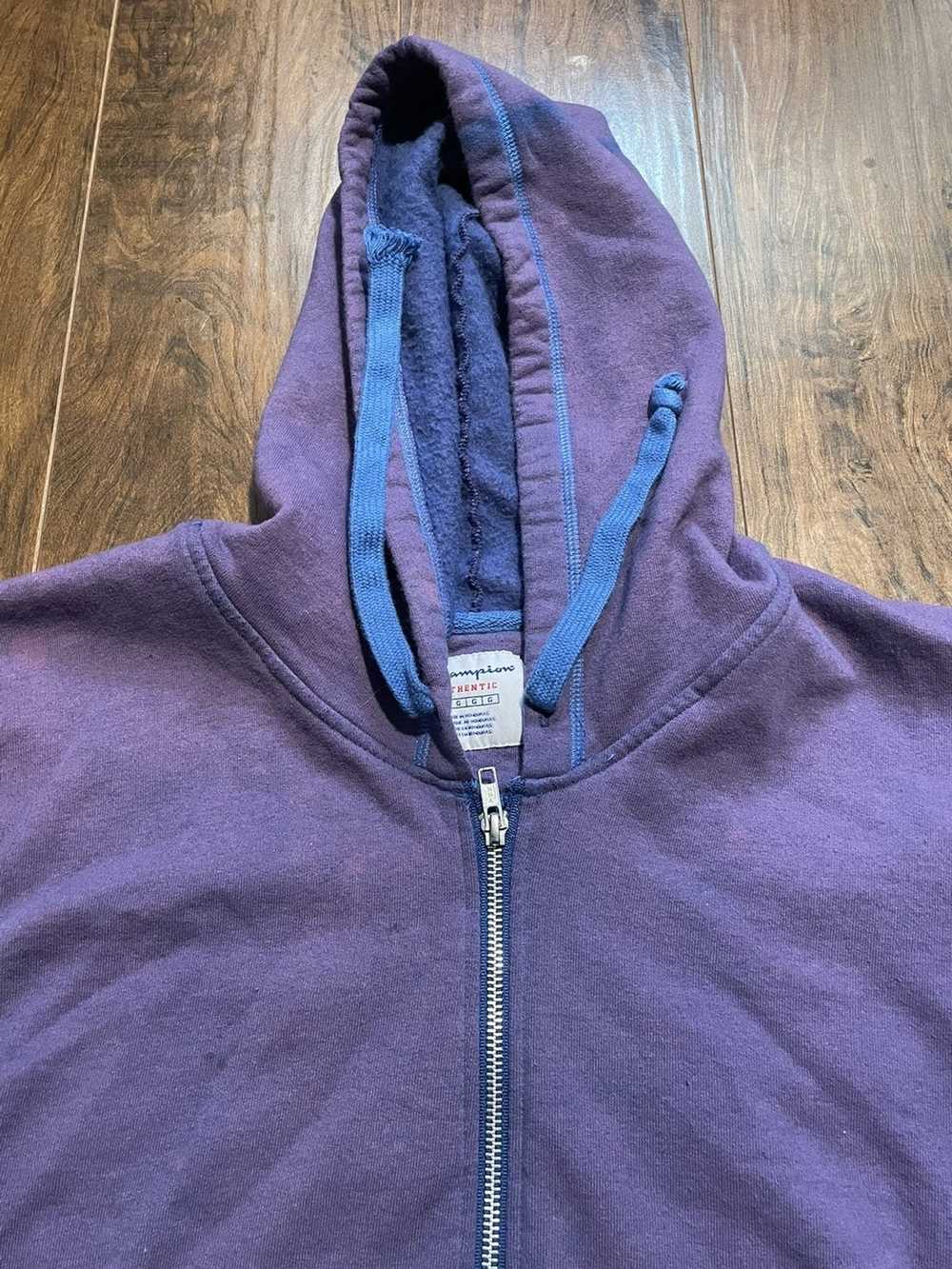 Champion Champion Purple Dye Wash Zip Up Fleece J… - image 2