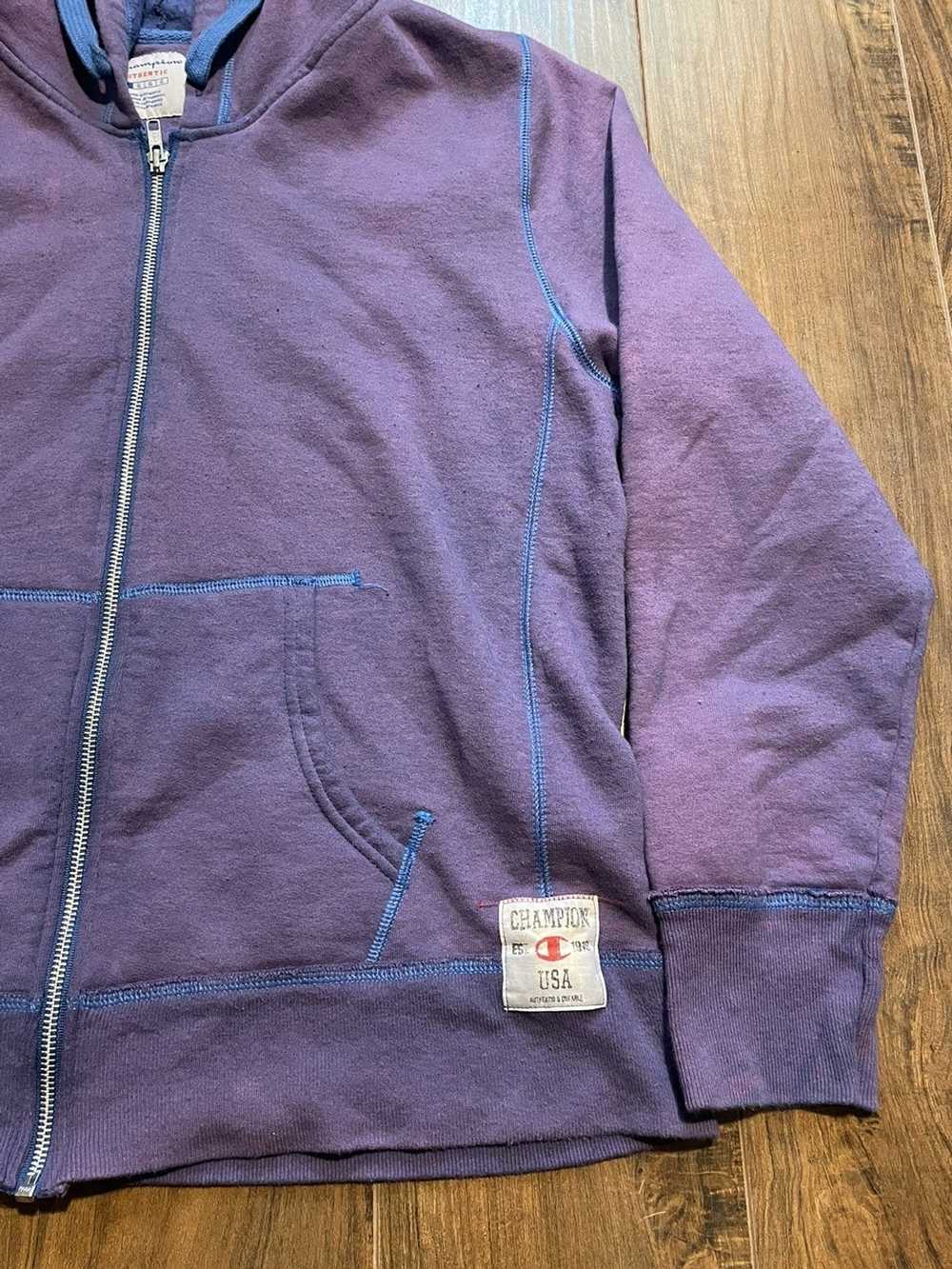 Champion Champion Purple Dye Wash Zip Up Fleece J… - image 4