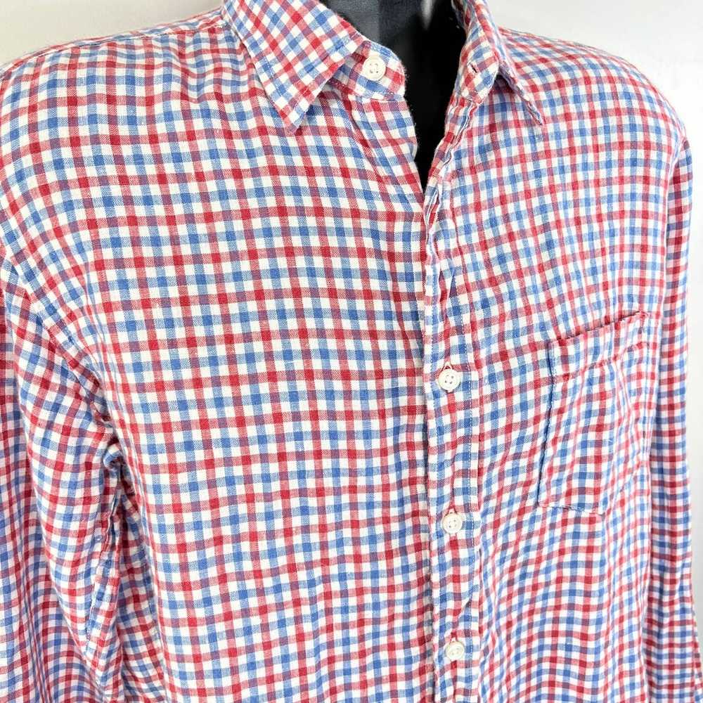 J.Crew J. Crew Irish Linen Check Button Down Shirt - image 2