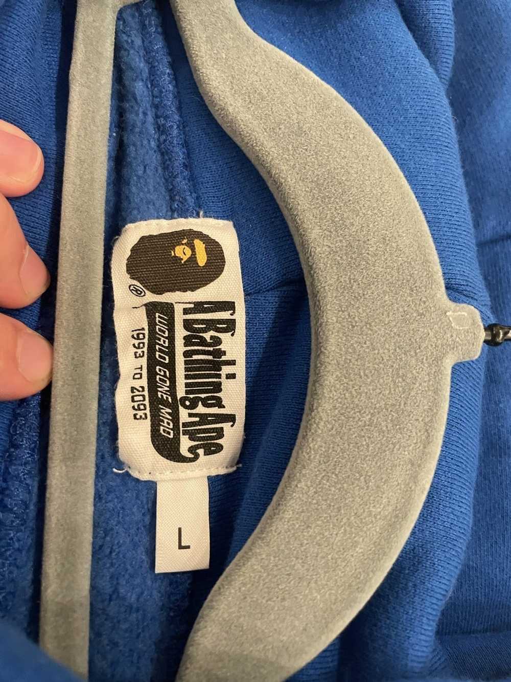 Bape Bape Blue Logo Tape Hoodie - image 3