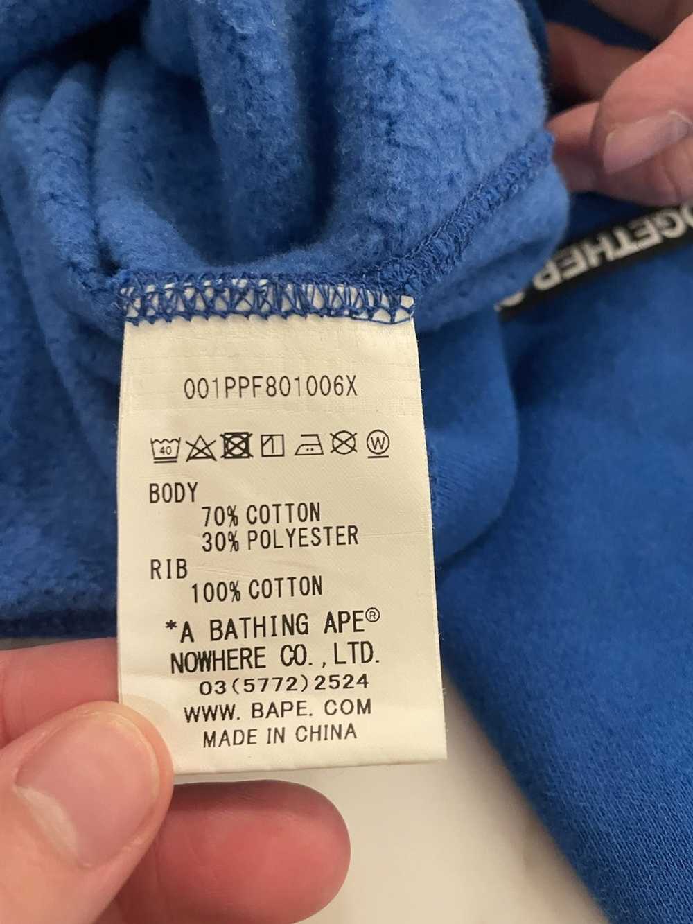 Bape Bape Blue Logo Tape Hoodie - image 6