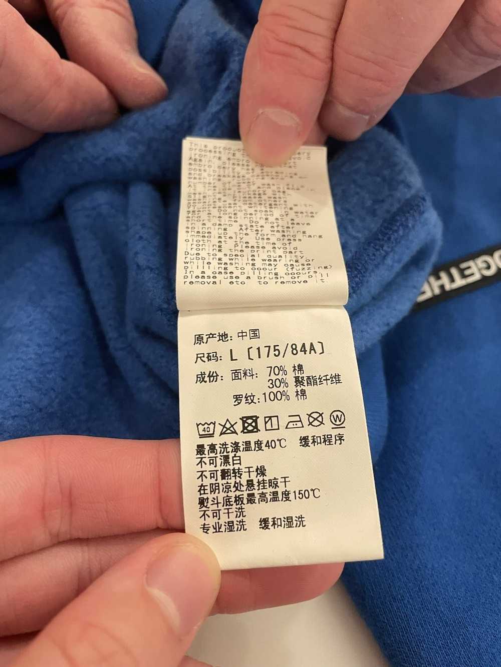 Bape Bape Blue Logo Tape Hoodie - image 8