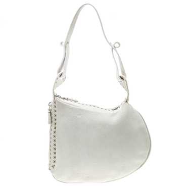Fendi Ivory Selleria Leather Small Oyster Hobo, W… - image 1