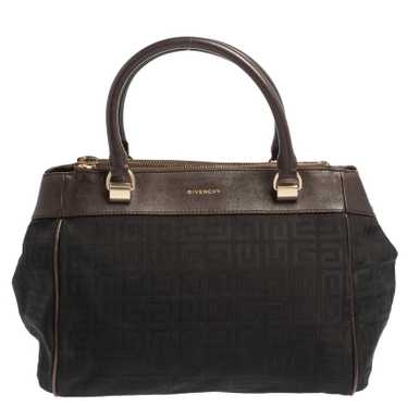 Givenchy Black/Brown Monogram Canvas and Leather … - image 1