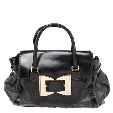 Gucci Black Leather Large Dialux Queen Tote, Black - image 1