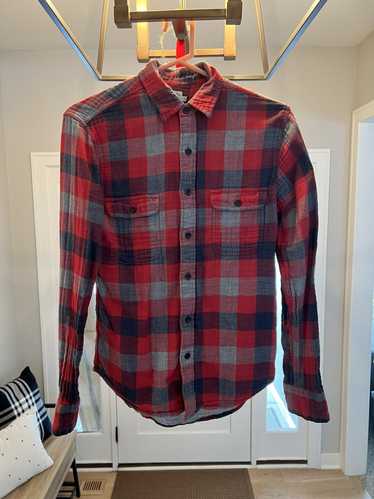 Faherty Red and Black Plaid Faherty Button Up