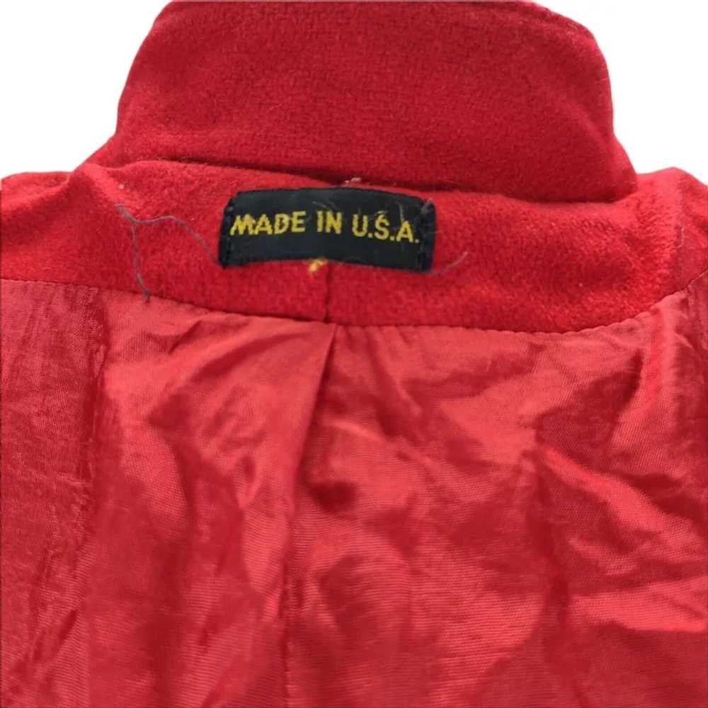 70s 80s Red Wool Tent Overcoat Volup 1X - image 10