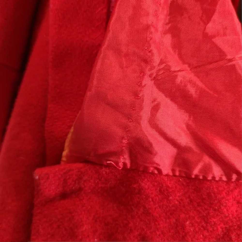 70s 80s Red Wool Tent Overcoat Volup 1X - image 12