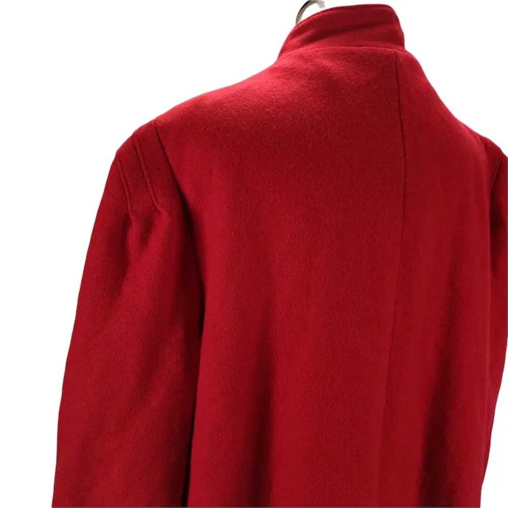 70s 80s Red Wool Tent Overcoat Volup 1X - image 5