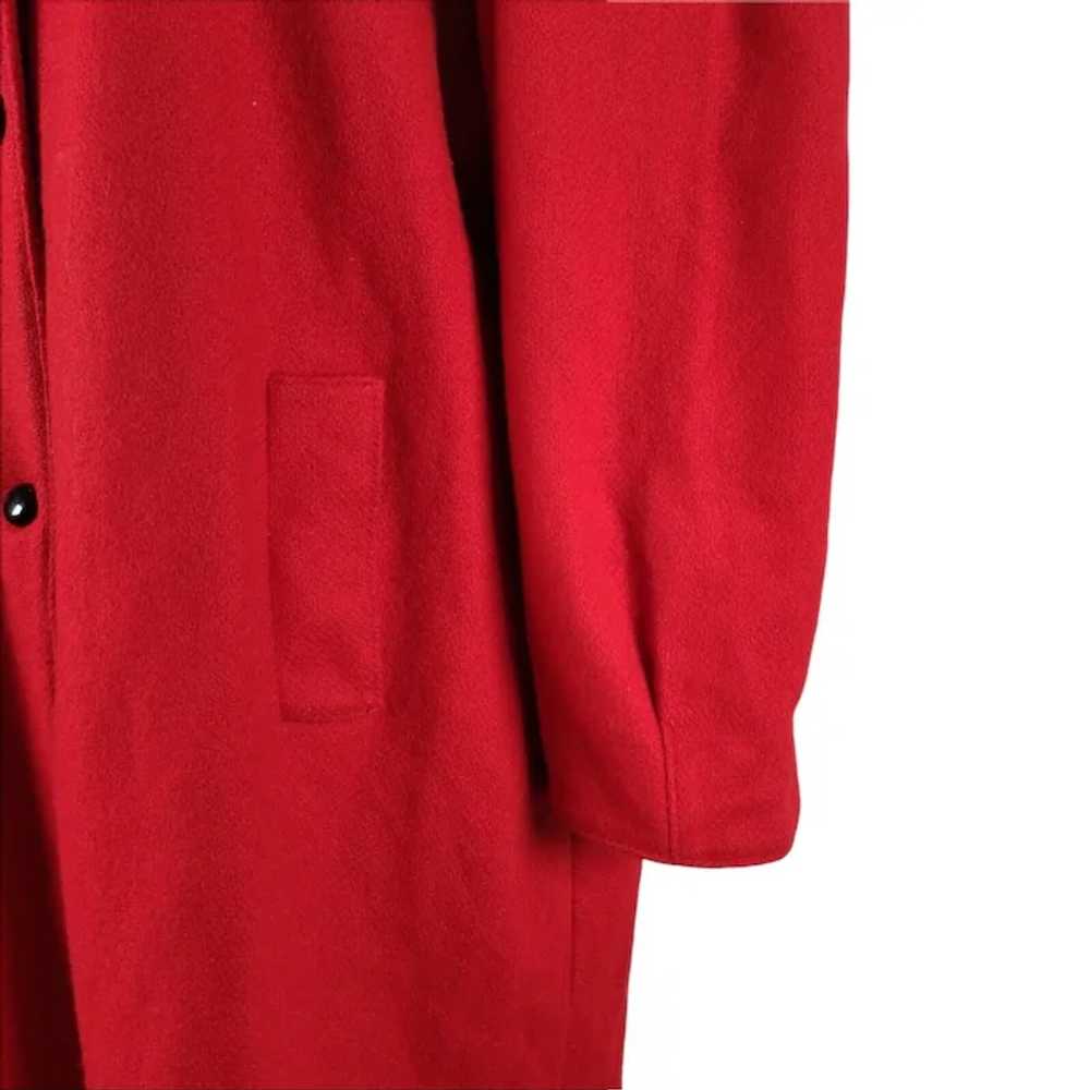 70s 80s Red Wool Tent Overcoat Volup 1X - image 6