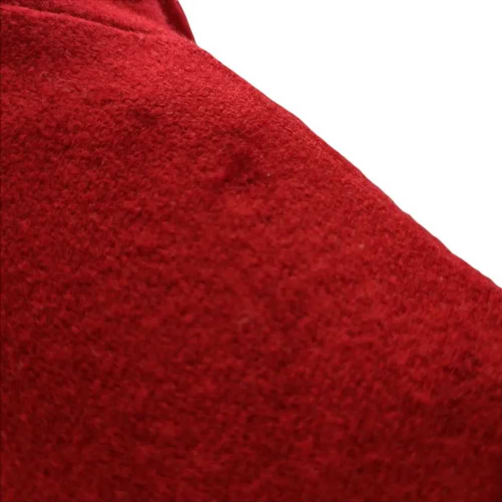70s 80s Red Wool Tent Overcoat Volup 1X - image 7