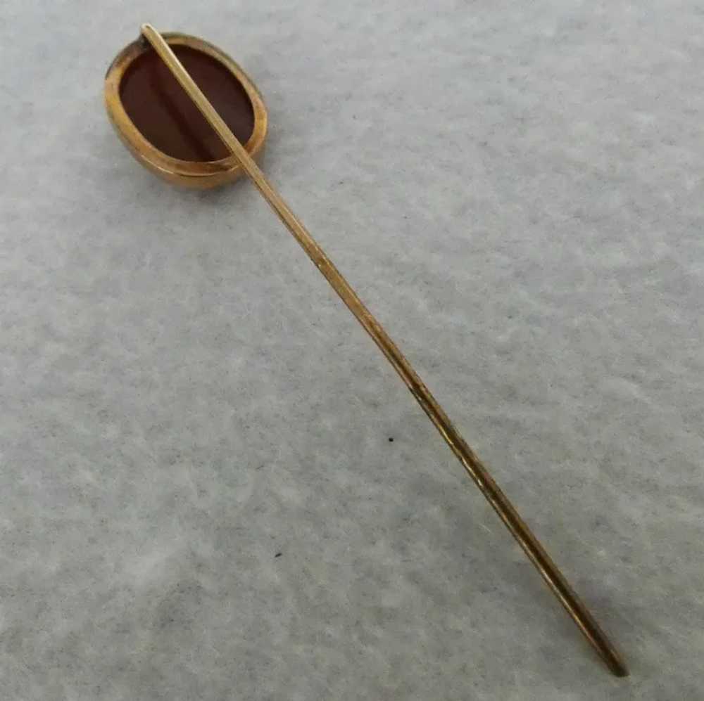 Boxed Edwardian 10k Stickpin with  Cameo - image 8