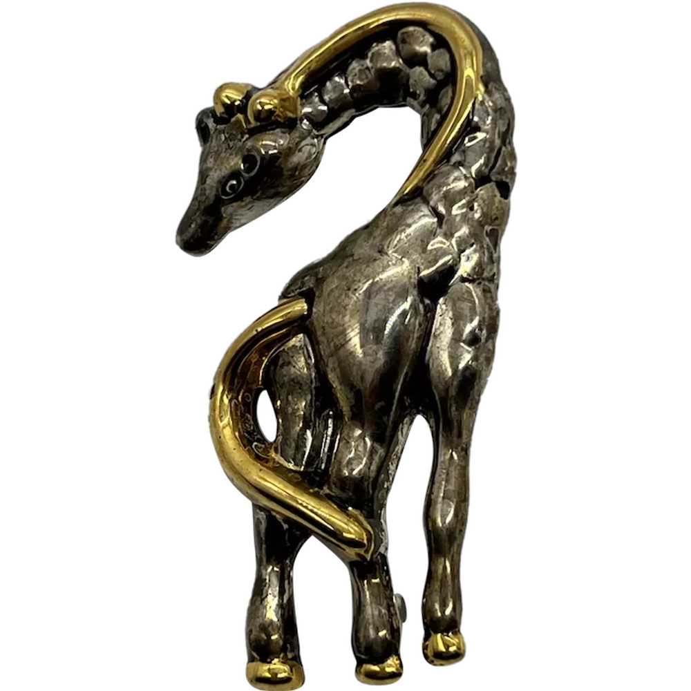 Vintage Large BEST Jewelry Metal Figural Giraffe … - image 1