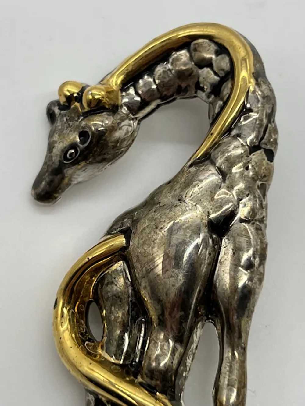 Vintage Large BEST Jewelry Metal Figural Giraffe … - image 3