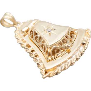 Vintage Ornate Diamond Locket - image 1