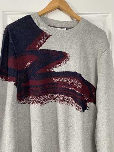 Topman Topman Premium Graphic Knit Sweater - Gray 