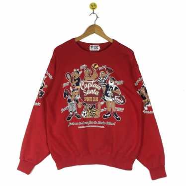 Vintage 90's retro oldschool crewneck Captain Santa s… - Gem