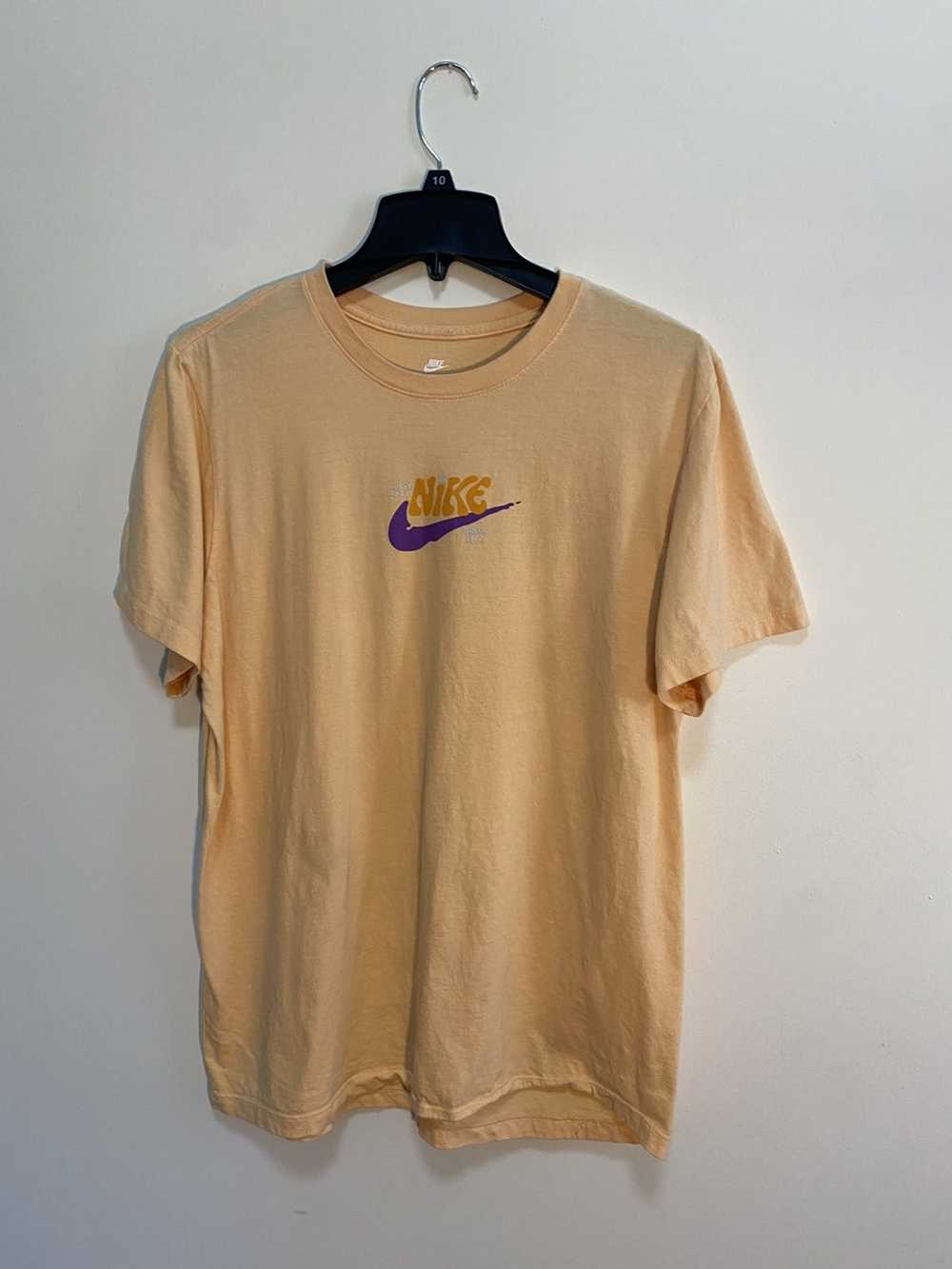 Nike Nike orange/peach center swoosh t shirt - image 2