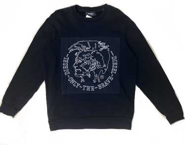 Diesel × Vintage Diesel black sweatshirt iconic “… - image 1