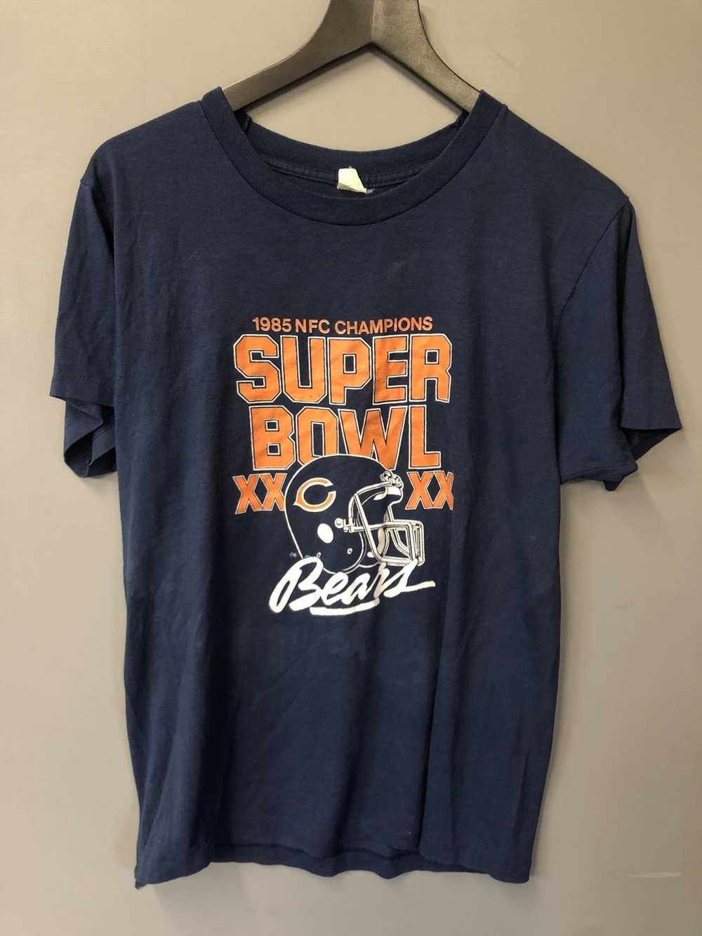 Champion Vintage NFL Chicago Bears Super Bowl Tee Shirt Early 1986 Size Medium
