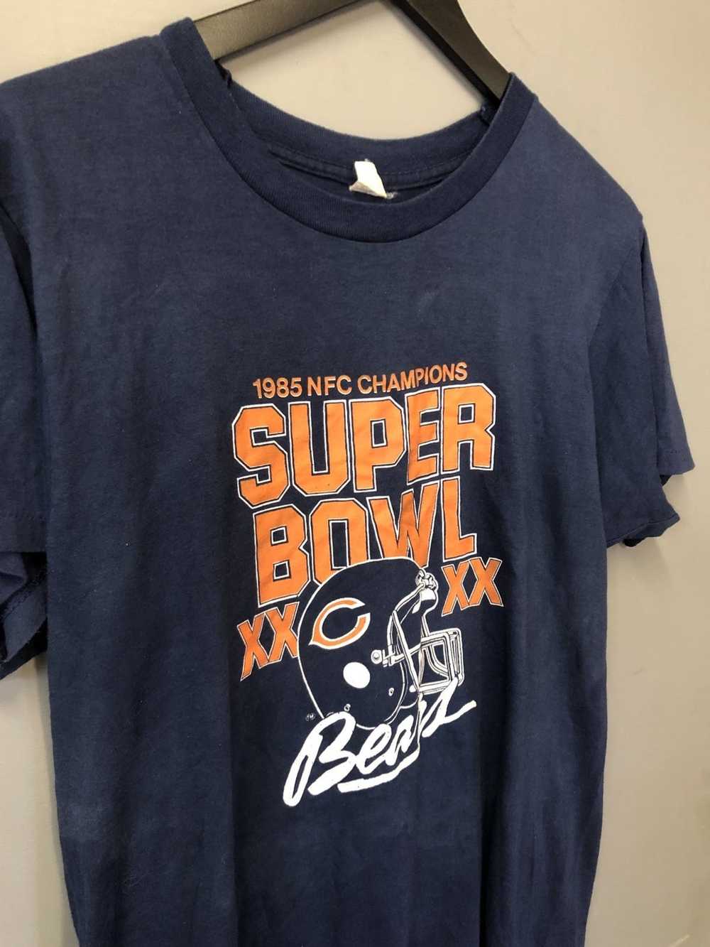 Just got a 1985 Bears NFC Central Champions shirt while thrifting. I live  in FL so I'm pretty happy with it : r/CHIBears