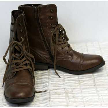 Other Wanted Prague Combat Military Boots Brown Wo