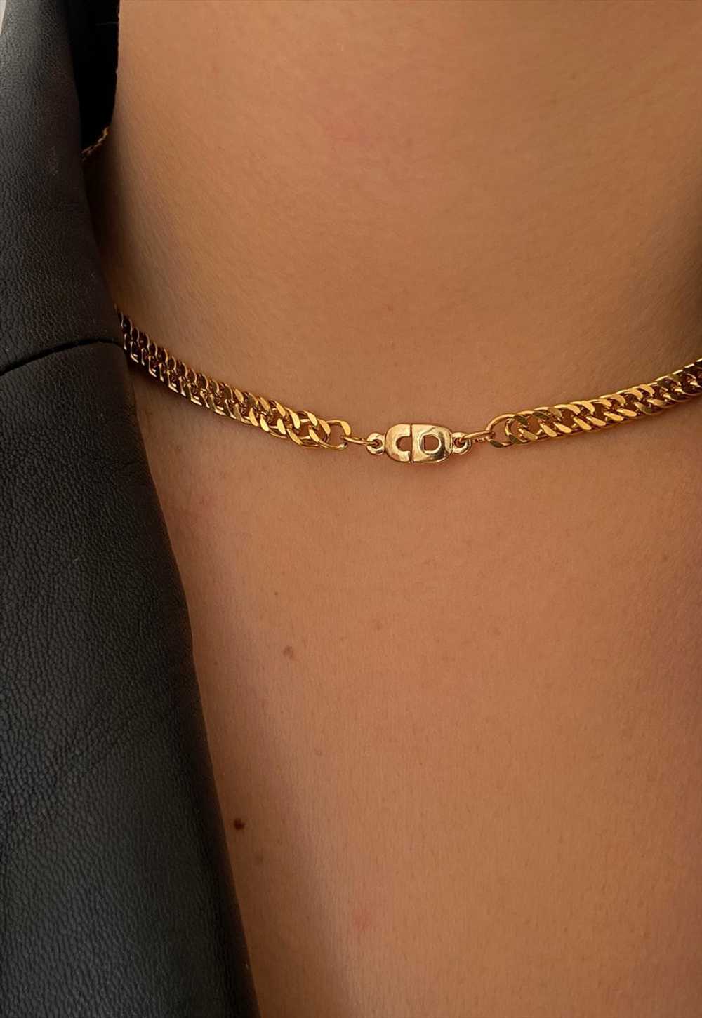 Authentic Dior CD Pendant - Upcylced Choker - image 1