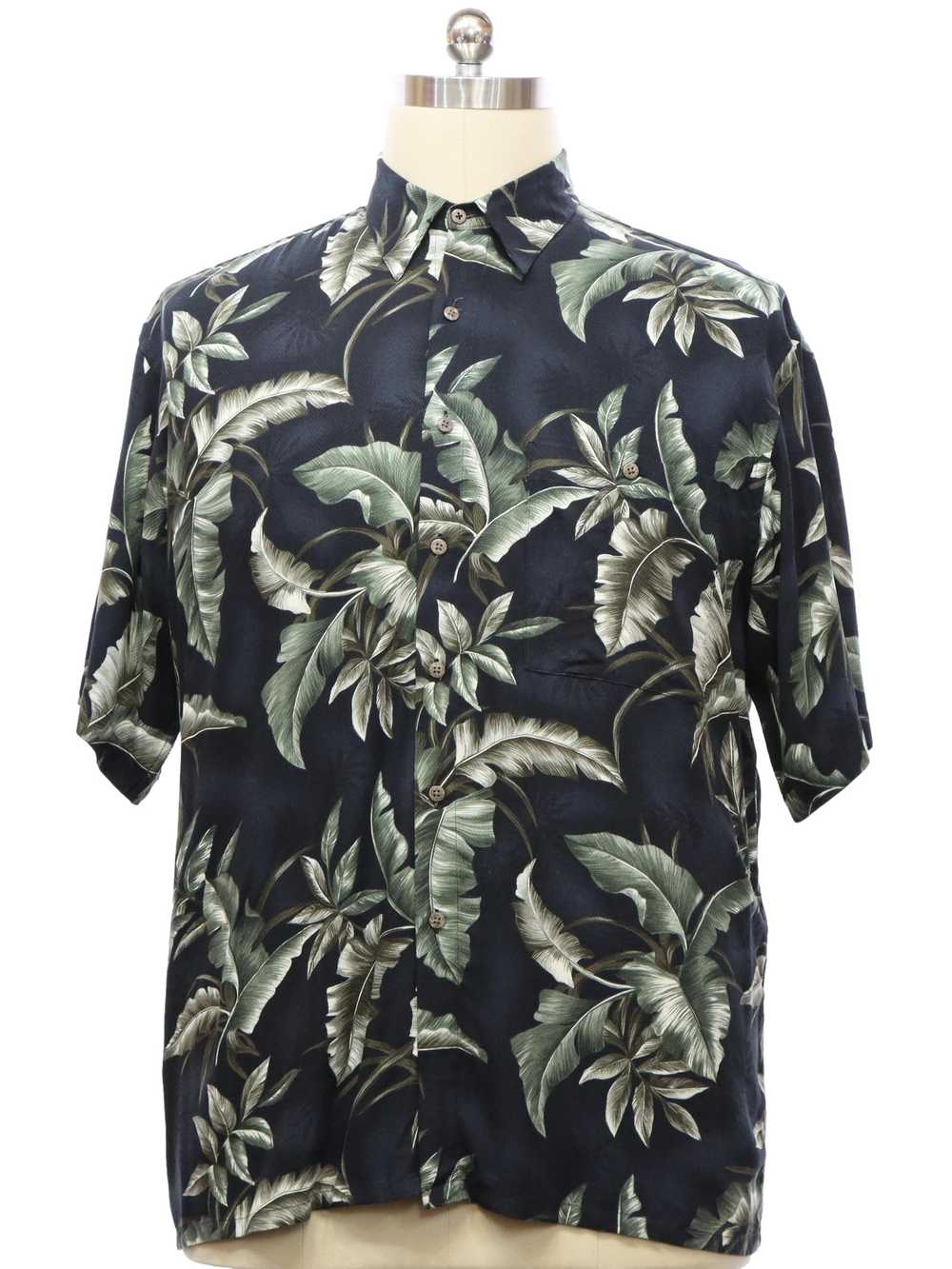 1990's Campia Moda Mens Rayon Blend Hawaiian Shirt - Gem