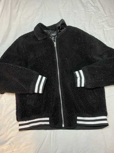 Forever 21 Fuzzy Black Zip Up Jacket - image 1