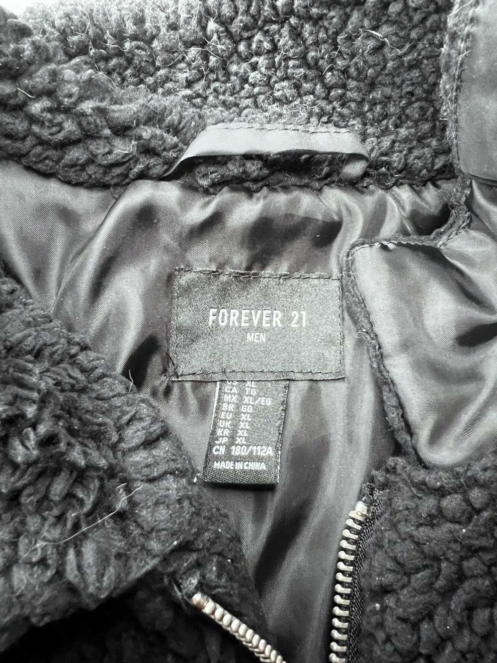 Forever 21 Fuzzy Black Zip Up Jacket - image 2