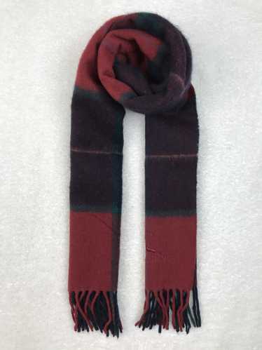 Longchamp Women Red Floral Wool/Cashmere Scarf One Size Fringe hotsell Trim