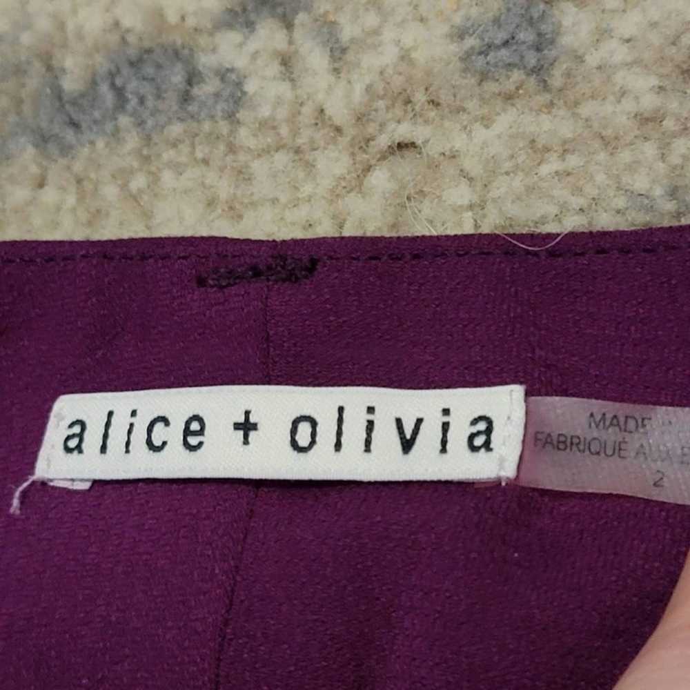 Alice + Olivia Alice + Olivia Burgundy Pants - image 2
