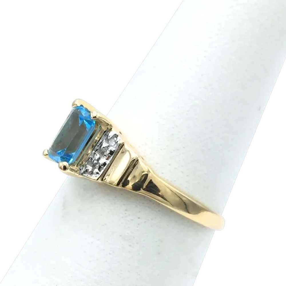 14K Topaz and Diamond ring - image 2