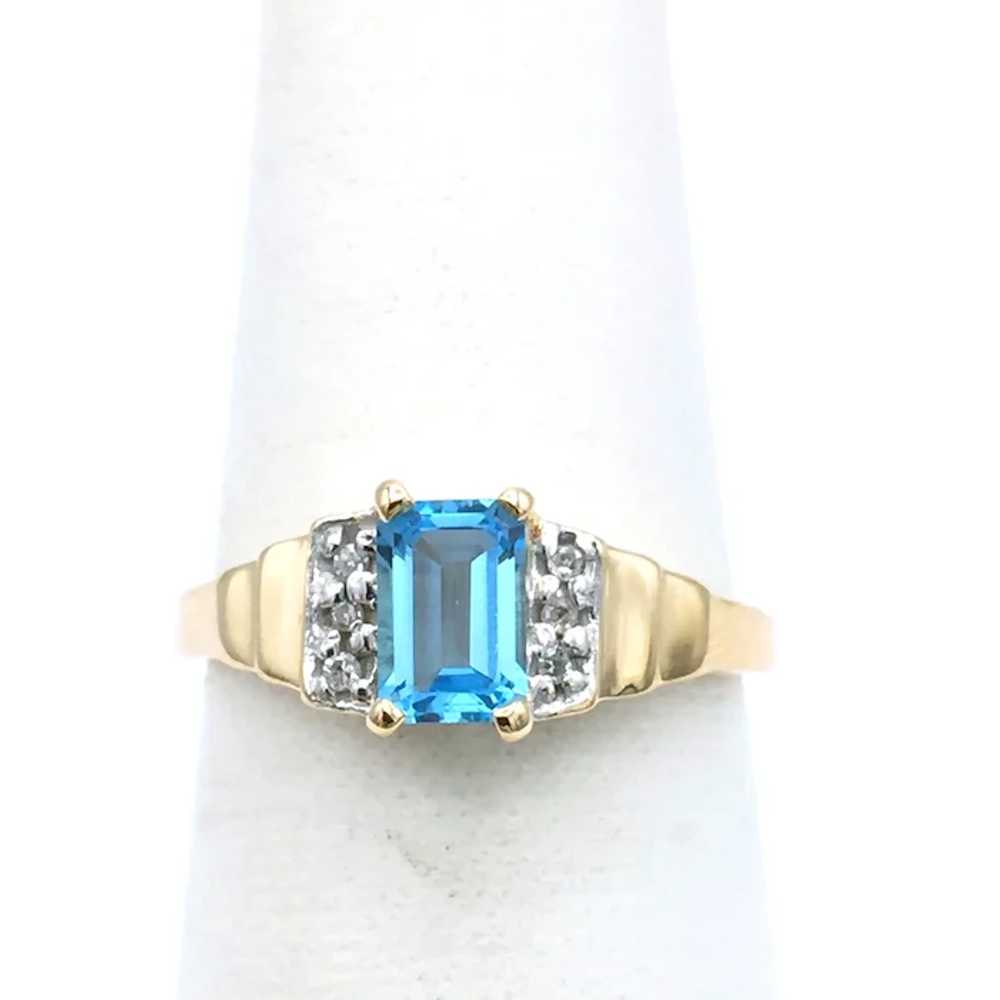 14K Topaz and Diamond ring - image 3