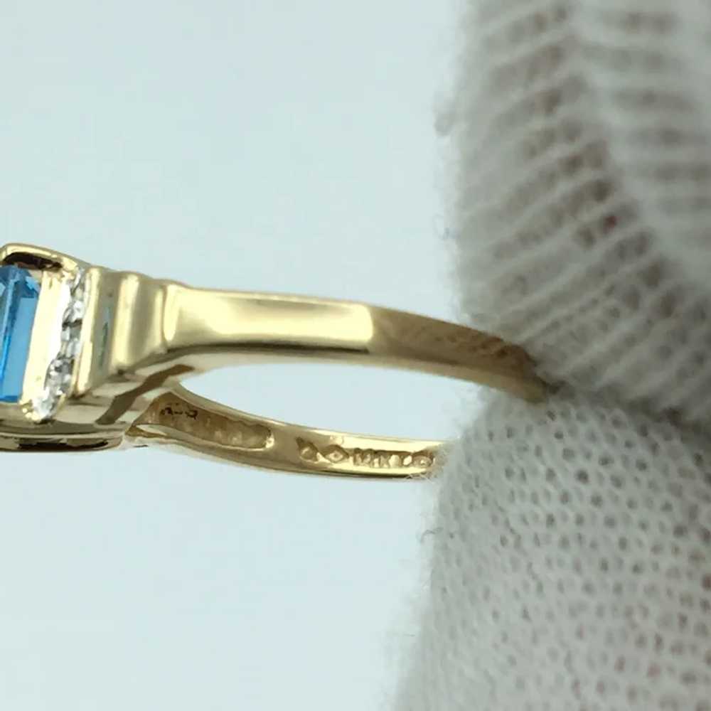 14K Topaz and Diamond ring - image 4