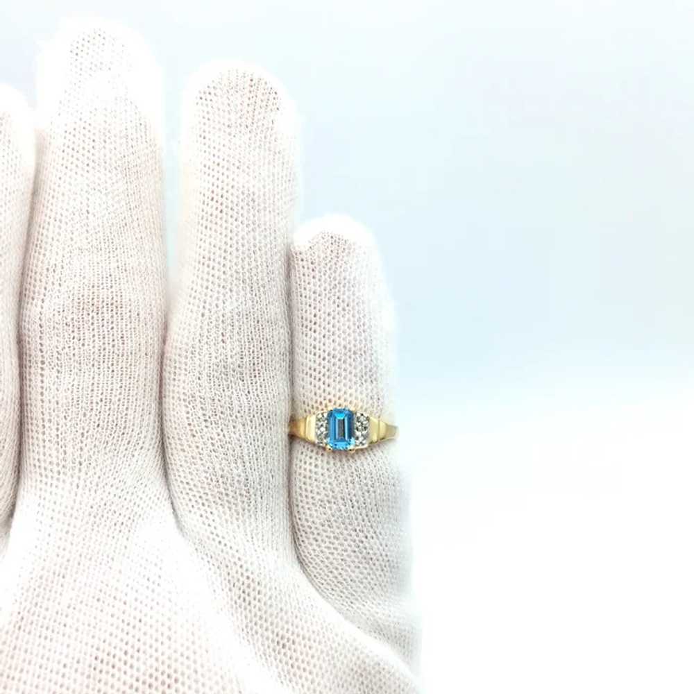 14K Topaz and Diamond ring - image 5