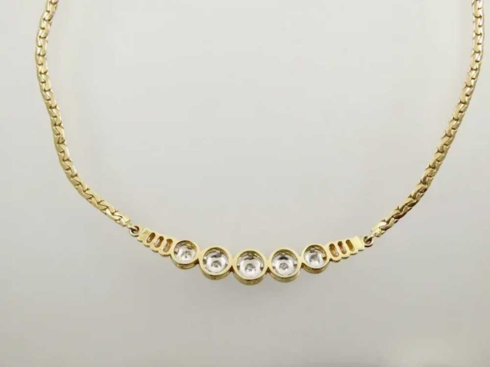 Multi-Stone, Diamond, Platinum, Gold Necklace, Francesca, Lot #55035