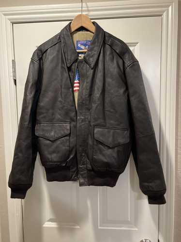Leather Jacket × Military × Vintage VINTAGE AIR F… - image 1