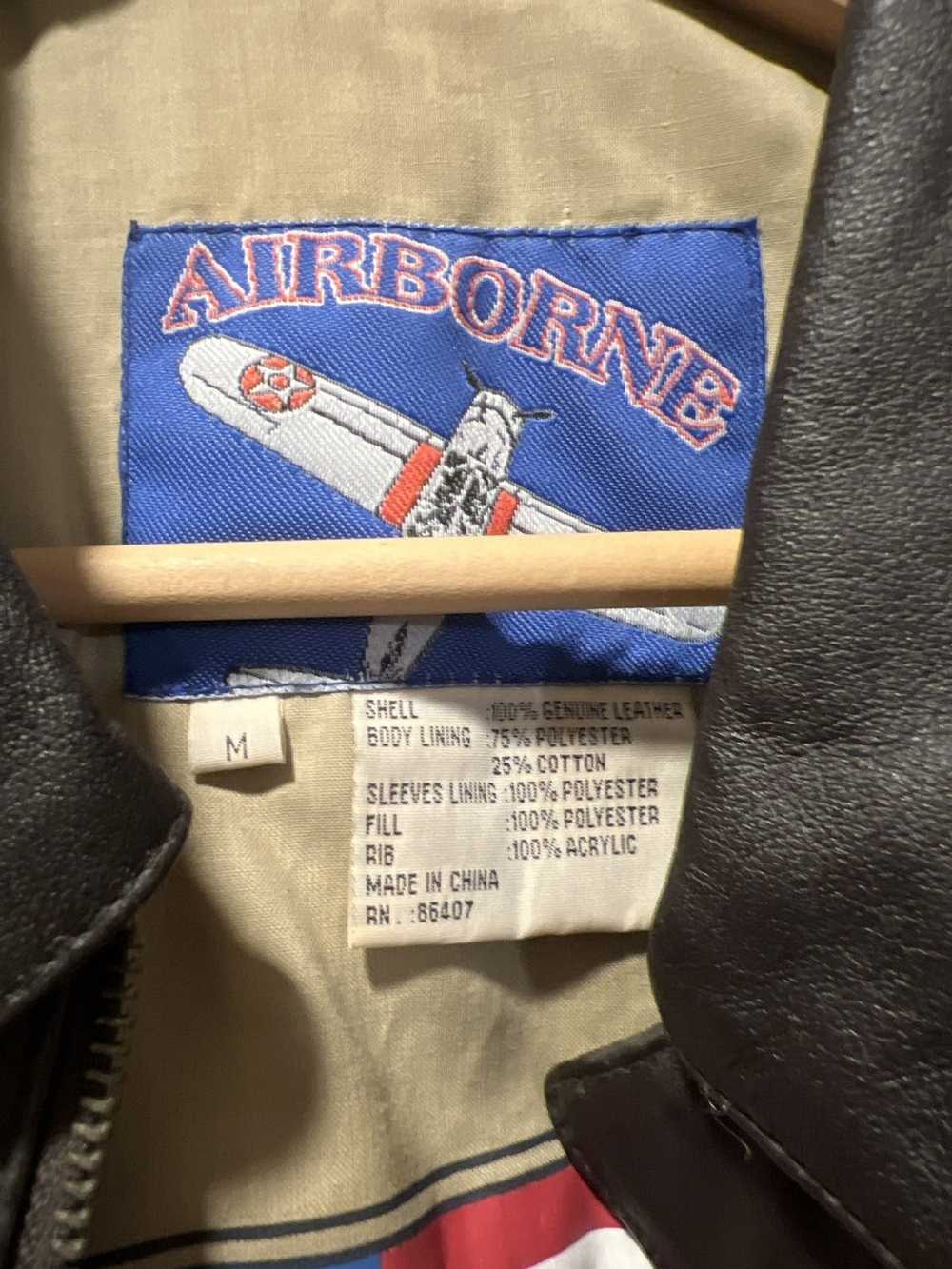 Leather Jacket × Military × Vintage VINTAGE AIR F… - image 2