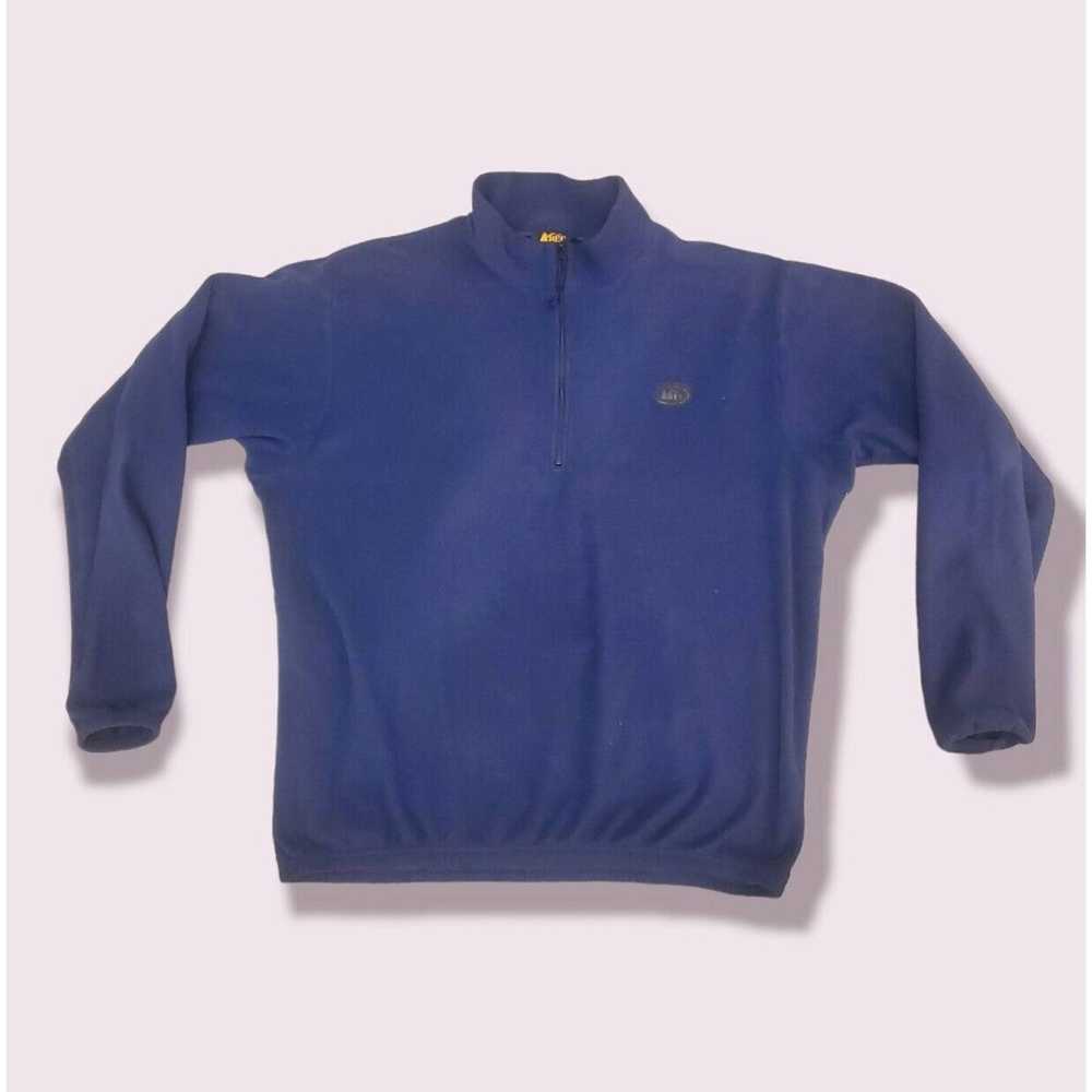 Rei REI Fleece Sweater Mens XL Blue Quarter Zip L… - image 1