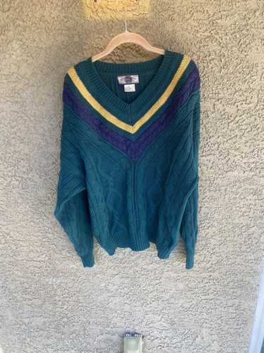 Canadian Sweater × Coloured Cable Knit Sweater × … - image 1