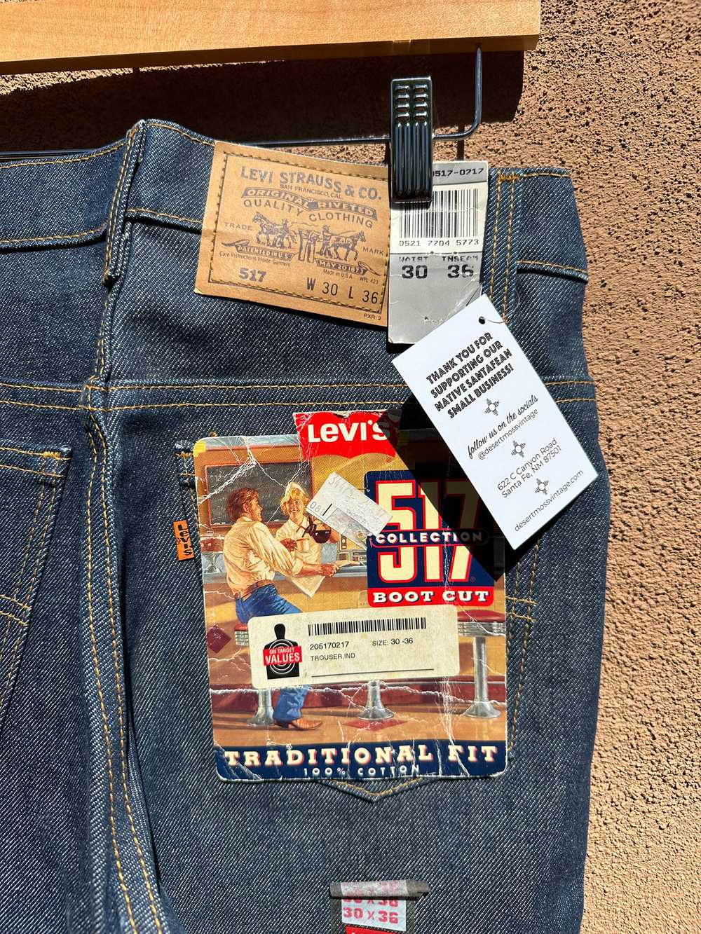 1980's NWT Deadstock Orange Tab Levi's 517 Jeans … - image 2