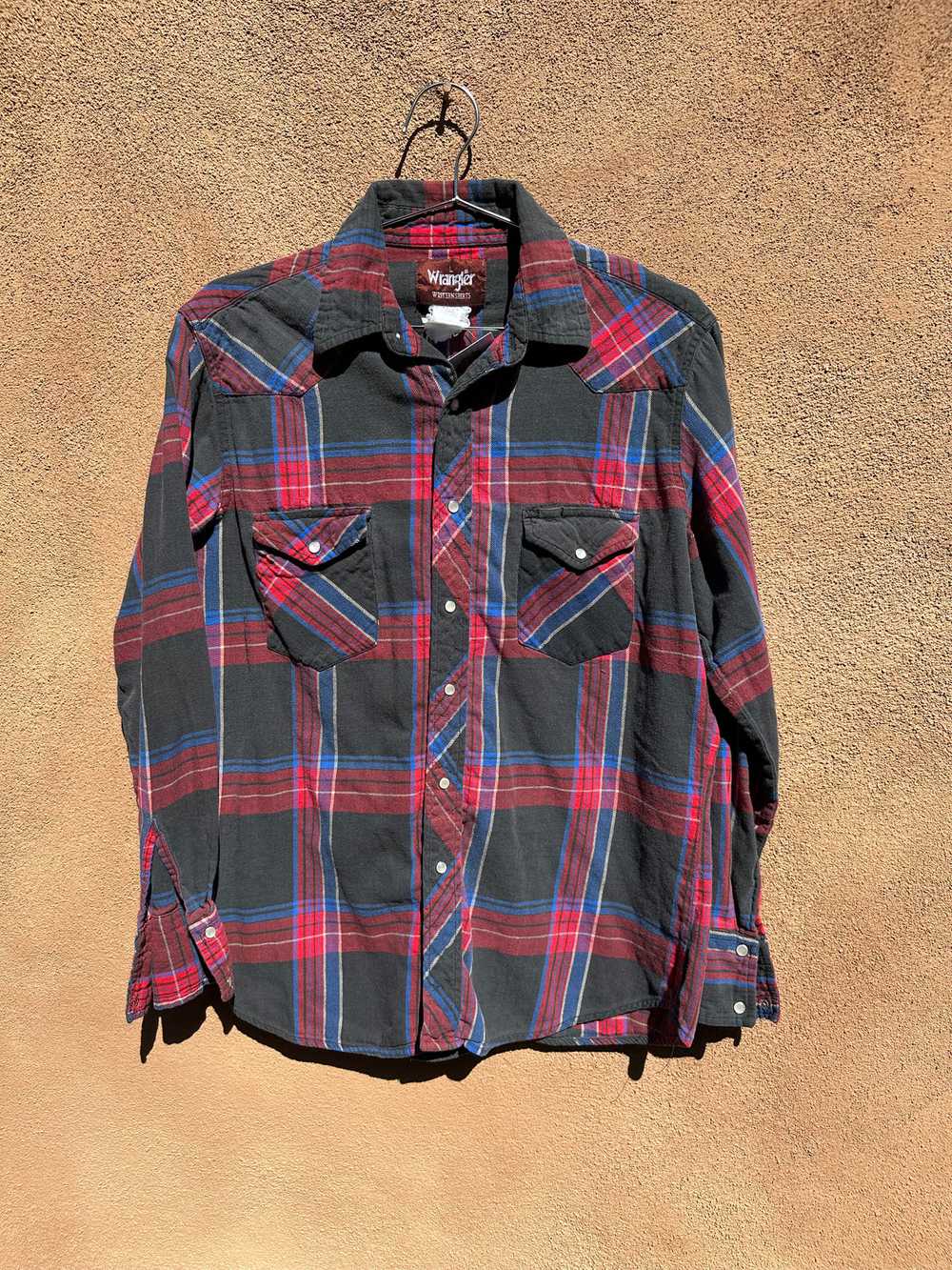 Wrangler Pearl Snap Flannel Shirt - image 1