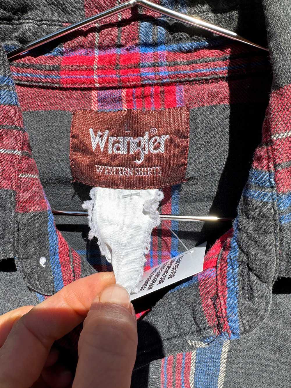 Wrangler Pearl Snap Flannel Shirt - image 3