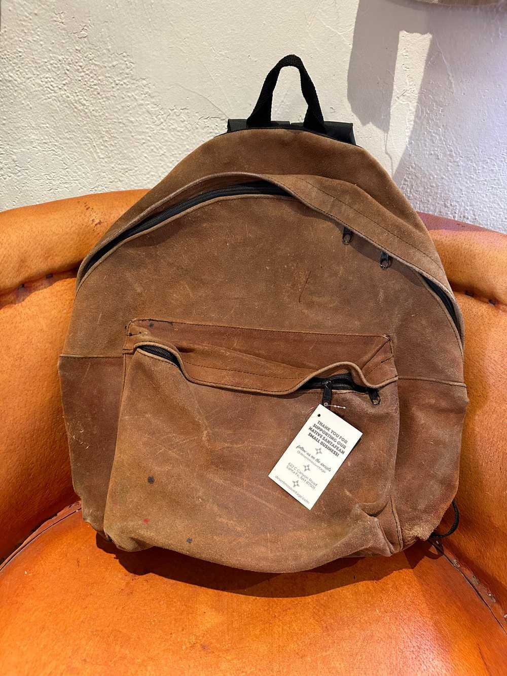 90's Brown Suede Backpack - Pacific Connections - image 1