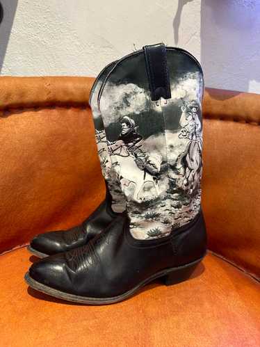 Black and White Cowboy Theme Boots by Durango - image 1