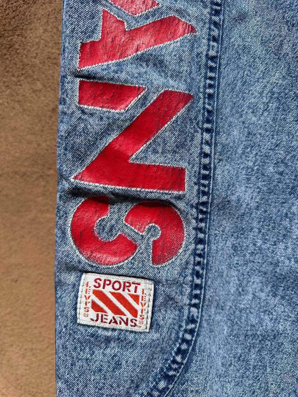 Rare! 1980's Levi's Baggy Stonewash "Sport Jeans" - image 2