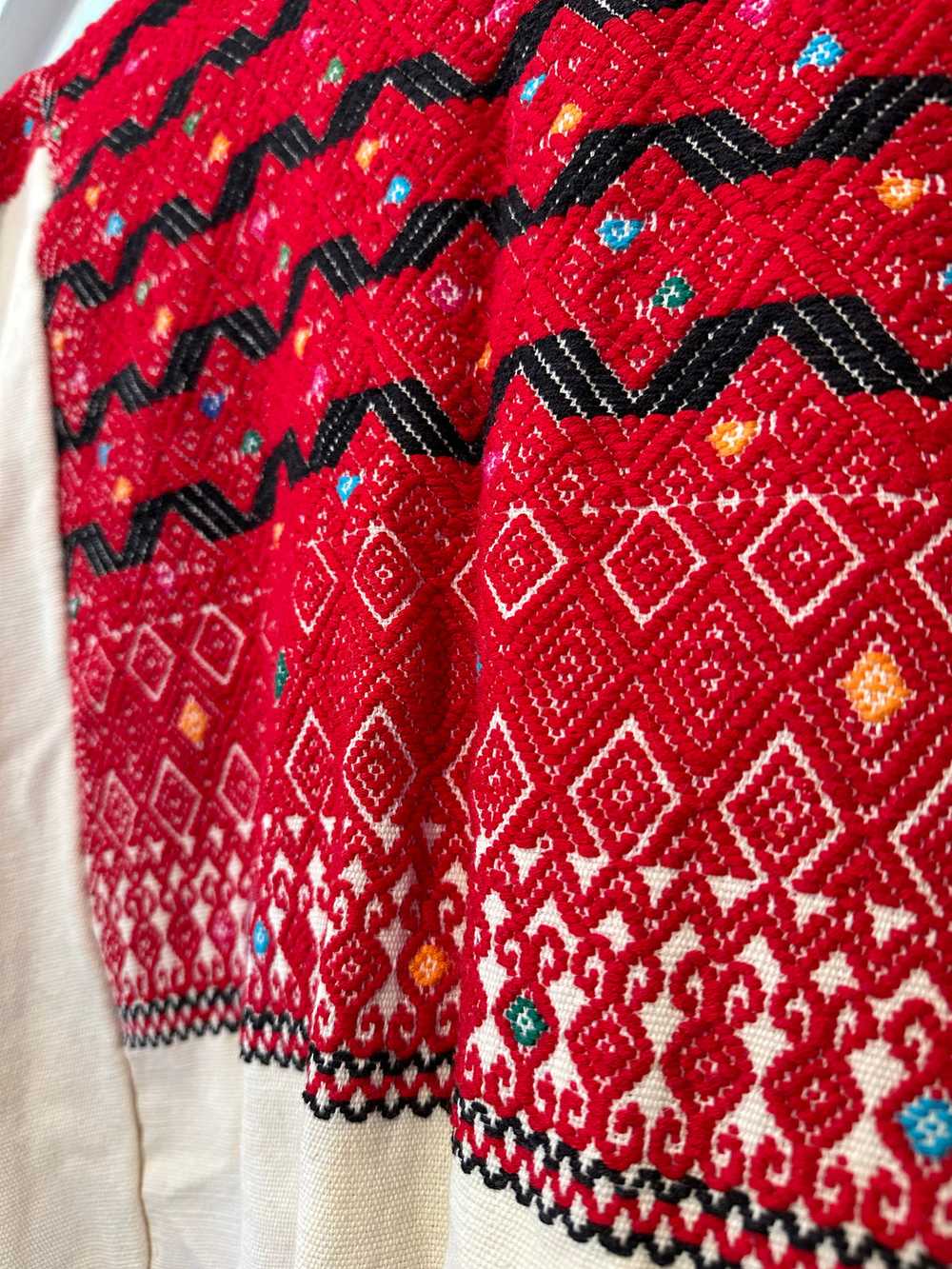 Embroidered Mexican Huipil - image 3