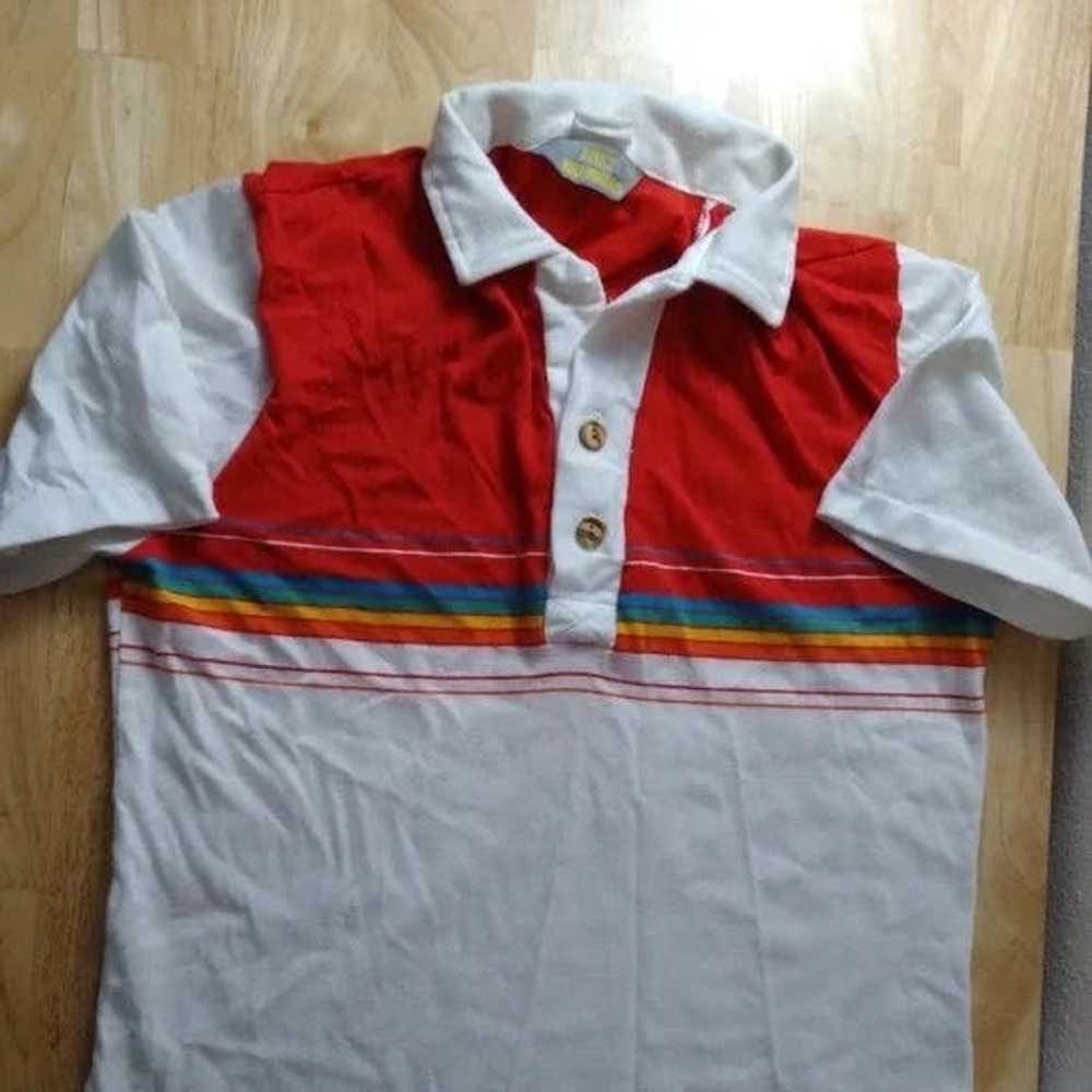 Streetwear × Vintage Vintage 70s Rainbow Stripe C… - image 1