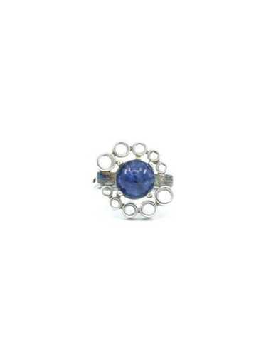 Sterling Silver Lapis Stone Ring - image 1